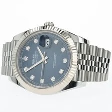 Rolex — Rolex Datejust 41 Automatic Factory Blue Diamond Dial Fluted Bezel 126334 — Watch — resale