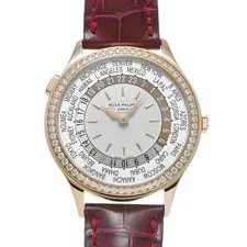 Patek Philippe — Patek Philippe Complications World Time 7130R-013 Silver / Guilloche Rose #W158 — Watch — resale