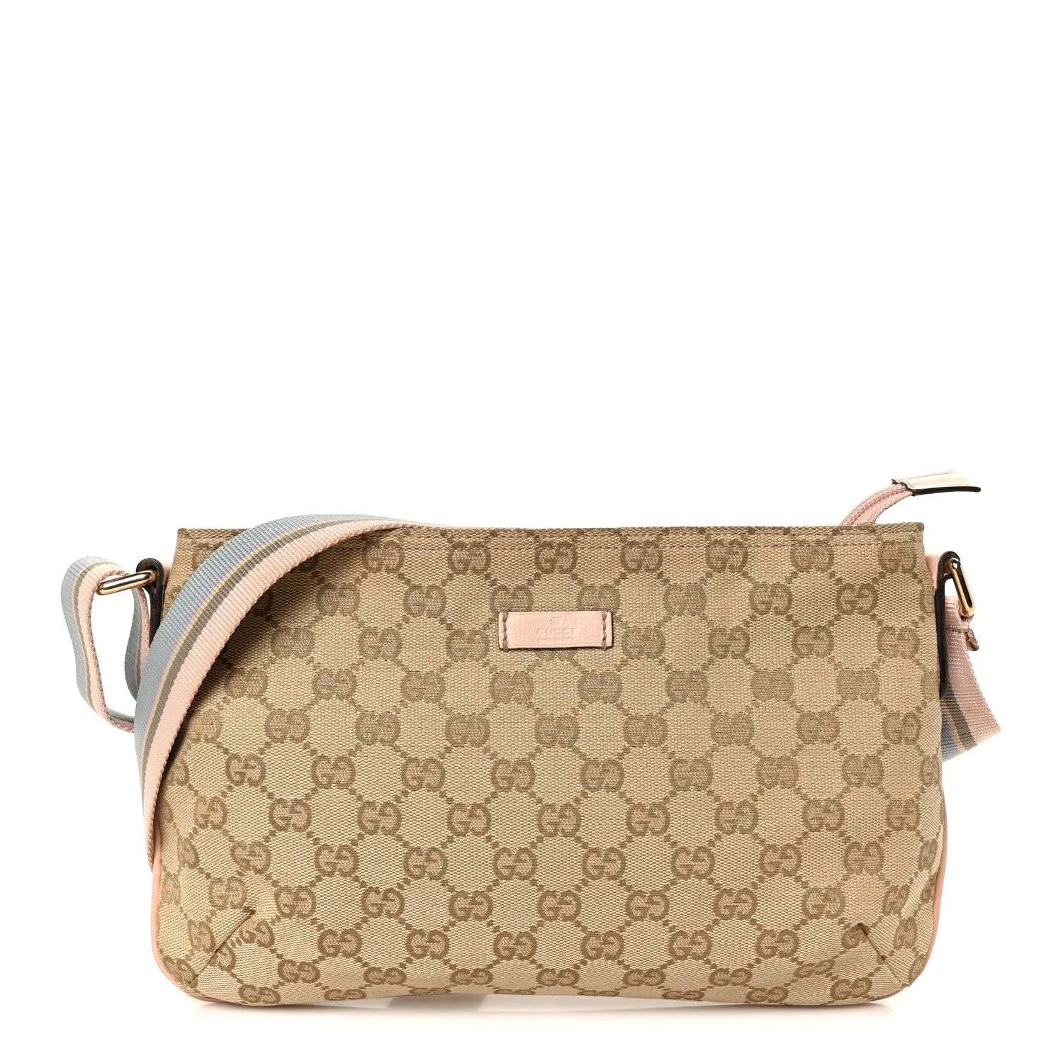 Gucci — Web Small Flat Messenger Crossbody — Handbag — resale
