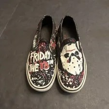 Vans — Vans Friday THE 13TH J. Voorhees House OF Terror Slip-ons 7.5/ — Sneaker — resale
