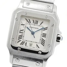 Cartier — Cartier Santos GalbeeLM W20060D6 Date Beige Dial Quartz Watch_960599 — Watch — resale