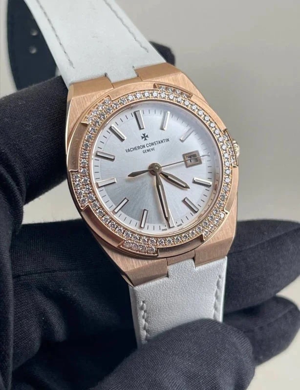 Worldofluxuryus — Vacheron Constantin Overseas 18K Rose Gold & Diamonds Lady's — Watch — resale