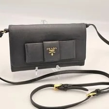 Prada — Prada Ribbon Wallet With — Handbag — resale