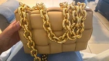 Woven — Woven Small Rectangle W/ Chain Strap — Handbag — resale