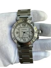 Cartier — Cartier Pasha Seatimer 40mm Automatic 2790 White Dial — Watch — resale