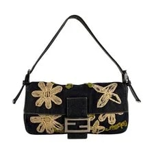 Fendi — Fendi Embroidered Flowers Baguette — Handbag — resale