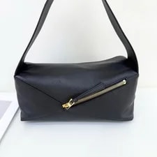 Loewe — Loewe Puzzle Medium Soft-Grained Top Handle Underarm Duty Pai — Handbag — resale