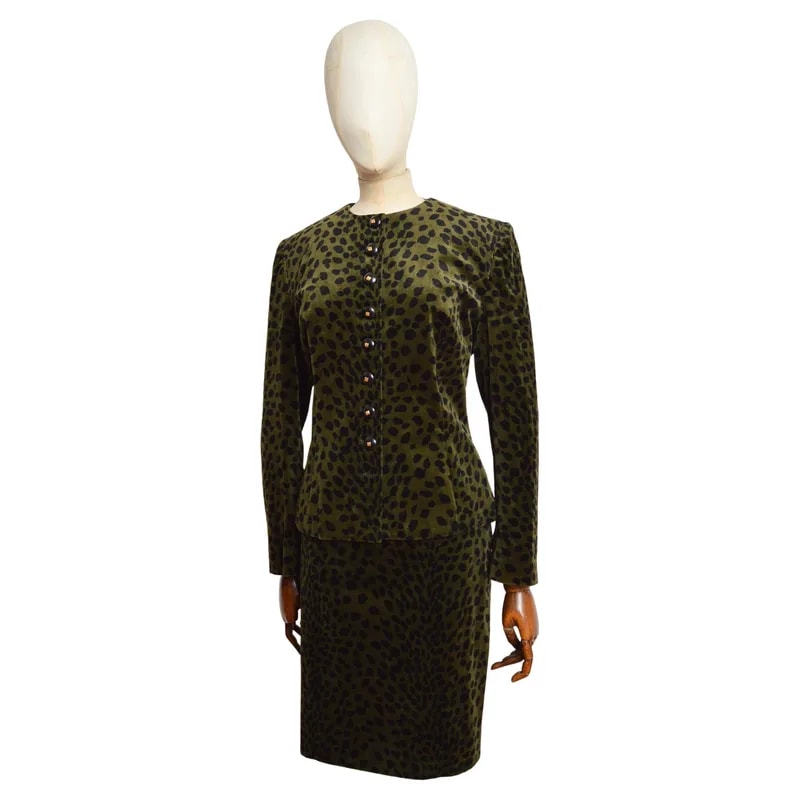 Givenchy — A/W 1997 Givenchy Alexander McQueen Cheetah Animal Print Skirt Suit — Clothing — resale