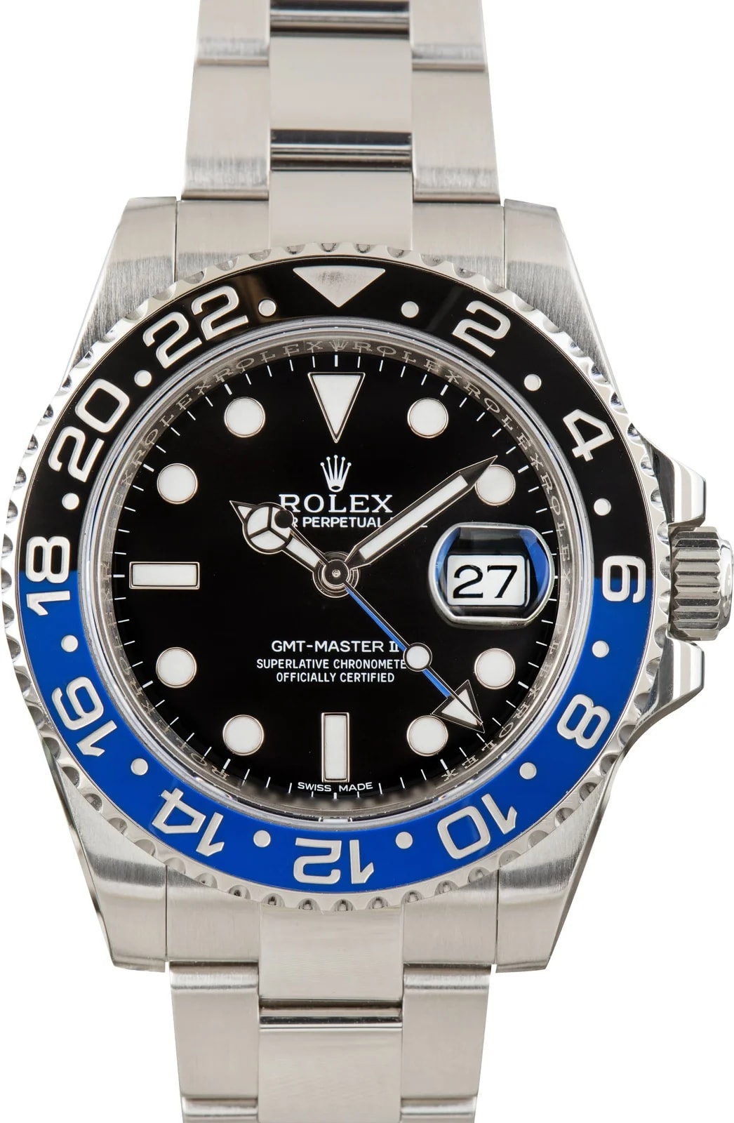 Rolex — Batman Rolex GMT-Master II Stainless Steel Ref 116710BLNR — Watch — resale