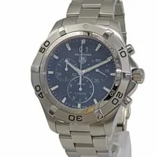 TAG Heuer — TAG Heuer Aquaracer CAF101E 43mm SS Black Dial Quartz Chronograph Box #KN564 — Watch — resale