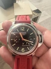 Panerai — Panerai Luminor Power Reserve Auto Date Small Seconds 300m Red Rubber Strap — Watch — resale