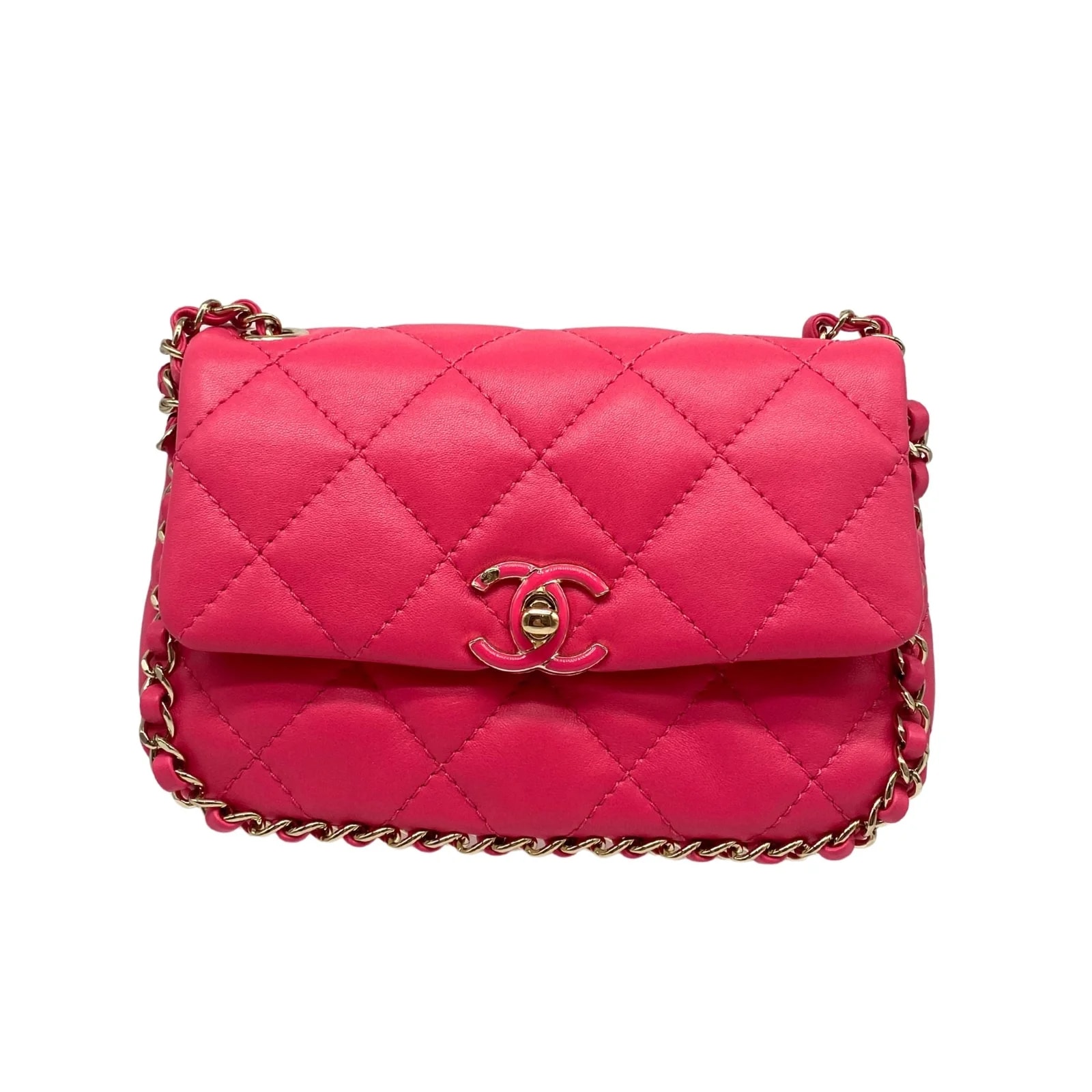 Chanel — Chanel Chain Frame Fuschsia — Handbag — resale
