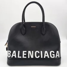 Balenciaga — Balenciaga Signature Grained Logo M Ville Top Handle — Handbag — resale