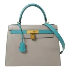 Hermès — Hermes GHW Kelly 28 2 Way Mouette/ Paon — Handbag — resale