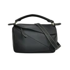 Loewe — Loewe Puzzle Med Dark Cowhide Crossbody Duty Paid — Handbag — resale