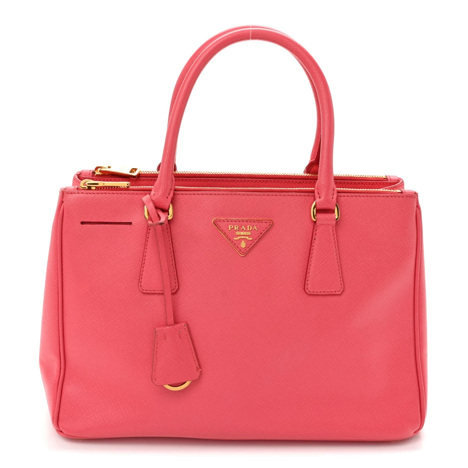 Prada — Small Galleria Double Zip Peonia — Handbag — resale