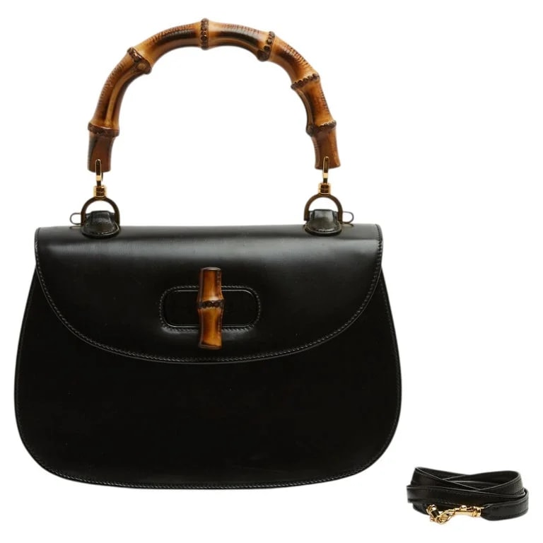 Gucci — Gucci Sac Bamboo 1947 Large Circa 1990 Couture Extra Strap — Handbag — resale