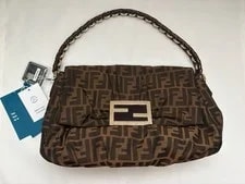 Fendi — Fendi Print Mia Flap Hardware — Handbag — resale