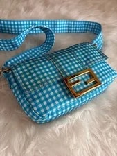 Fendi — Fendi Mamma Baguette 3Way Gingham From Japan — Handbag — resale
