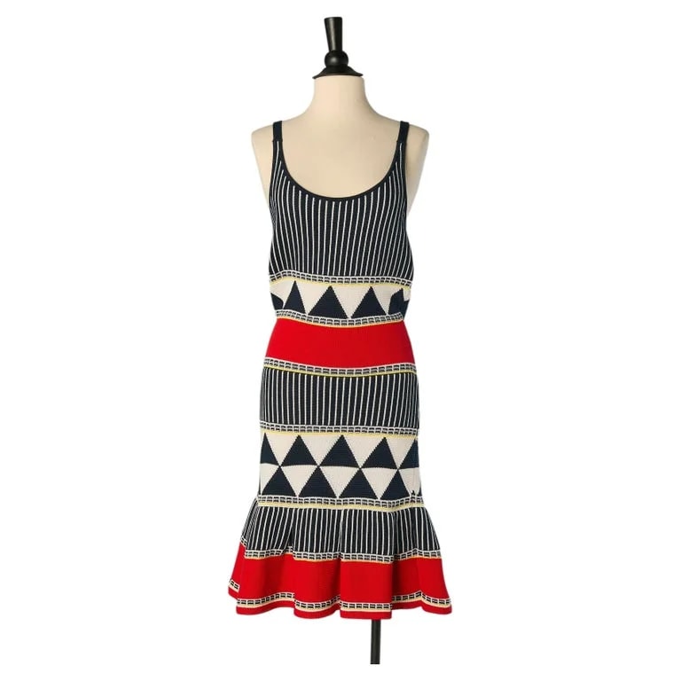 Dsquared — Cotton Slip Dress With Graffic Pattern Dsquared2 — Clothing — resale