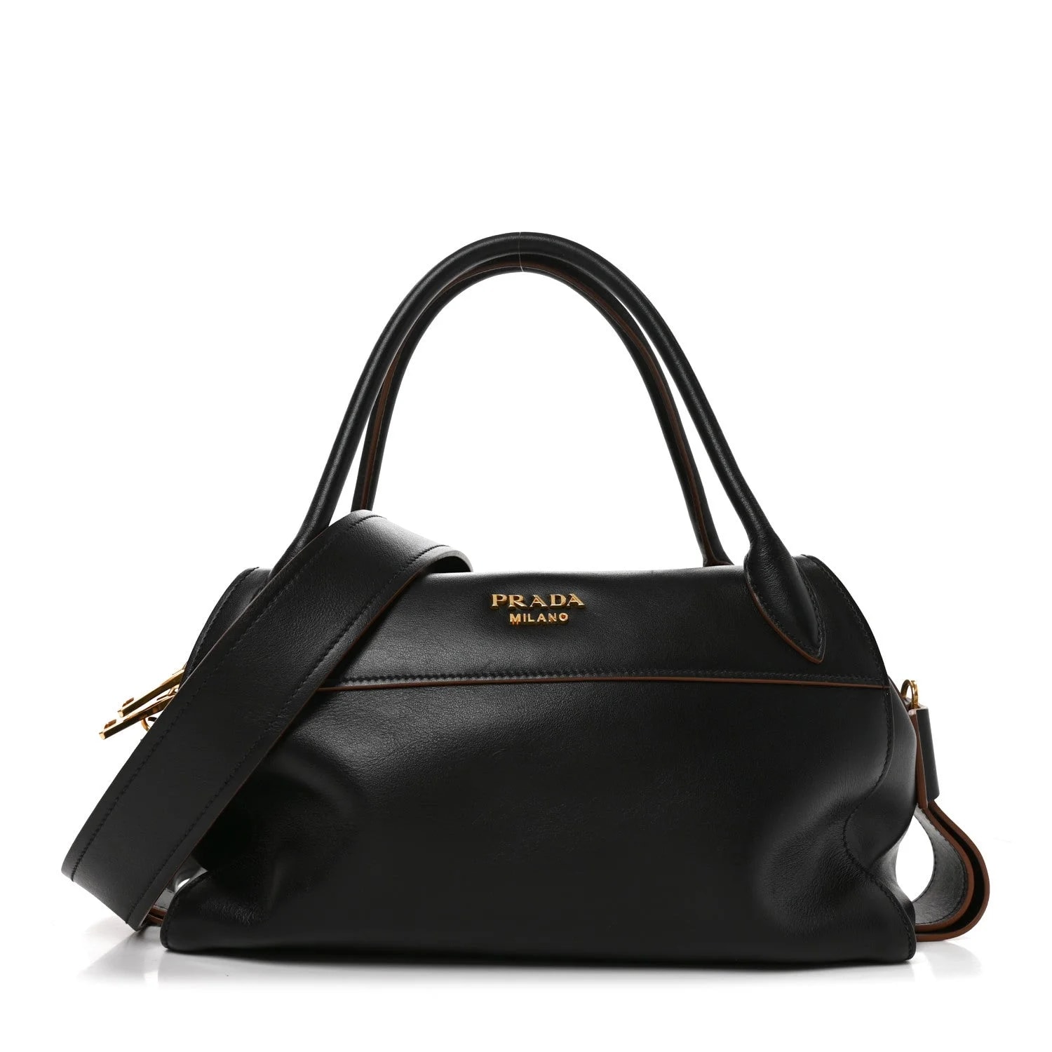Prada — City Calf Ribbon Bowling — Handbag — resale