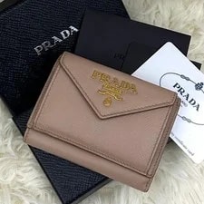 Prada — With Rfid Prada Tri Fold Wallet Mini Wallet From Japan — Handbag — resale