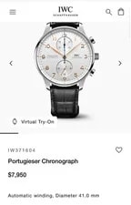 IWC — IWC Portugieser Silver - IW371604 — Watch — resale