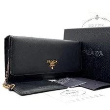 Prada — With Box Prada Long Wallet Flap Long Wallet From Japan — Handbag — resale