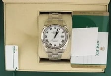 Rolex — 2019 Rolex Datejust 126300 White Roman Dial SS Jubilee WIth Papers 41mm — Watch — resale