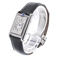 Cartier — Cartier Tank Basculante SM W1011155 22mm SS Silver #C17969 — Watch — resale