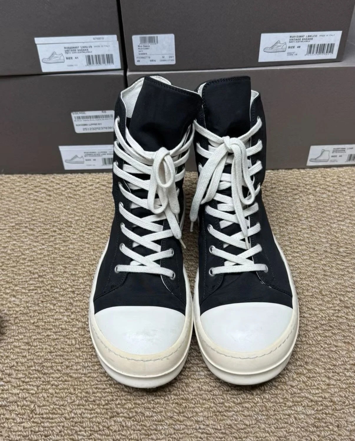 Rick Owens DRKSHDW — Rick Owens Drkshdw Grosgrain High Top K37 — Sneaker — resale