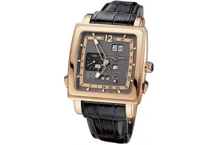 Worldofluxuryus — Ulysse Nardin Quadrato Dual Time Perpetual 18k Rose Gold — Watch — resale