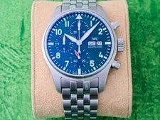 IWC — IWC Pilot 's Chronograph 41mm Green Dial on Bracelet Complete 2022 — Watch — resale