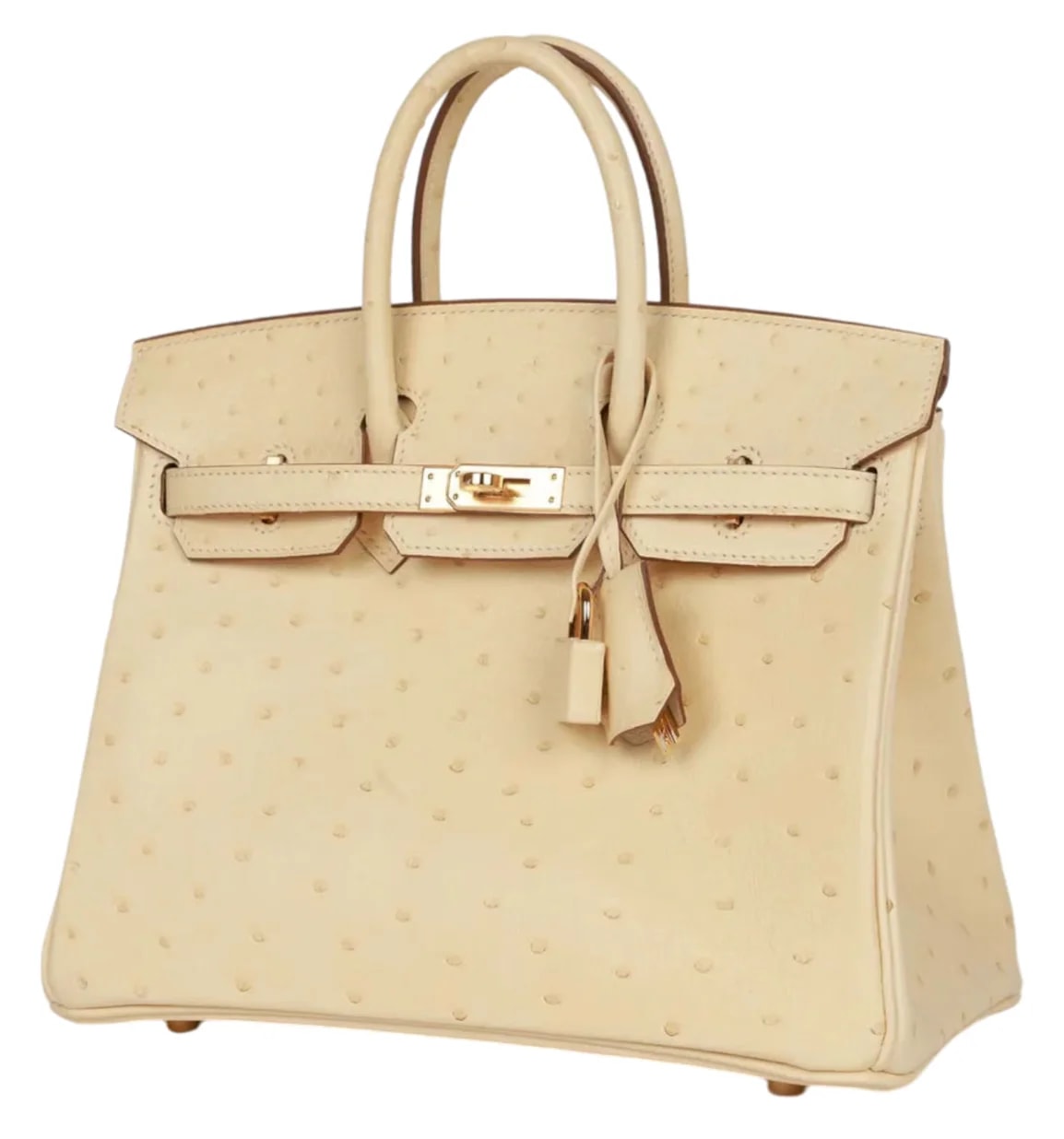 Hermès — Hermès Birkin 25 Autruche Vanille — Handbag — resale
