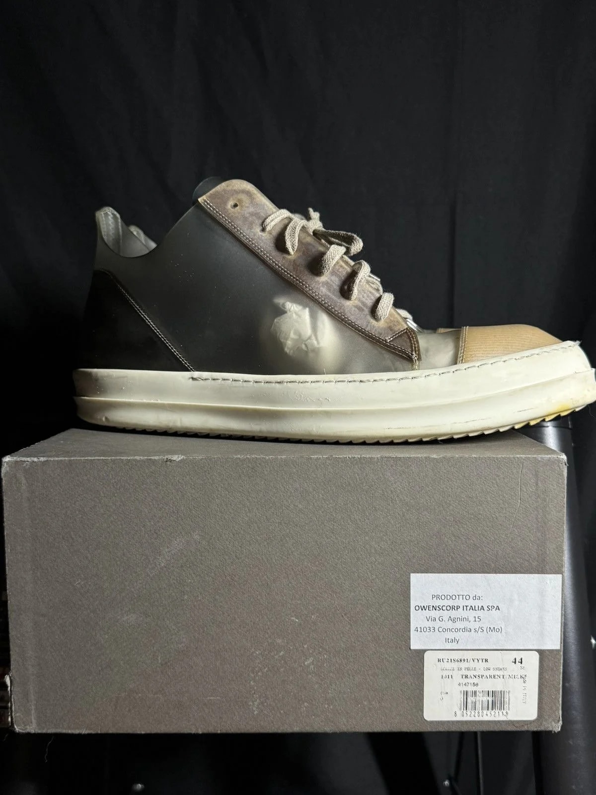 Rick Owens — Rick Owens Transparent Ramones — Sneaker — resale