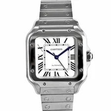 Cartier — Cartier Santos WSSA0029 Stainless Steel Diamond 35.1mm #KNW2385 — Watch — resale