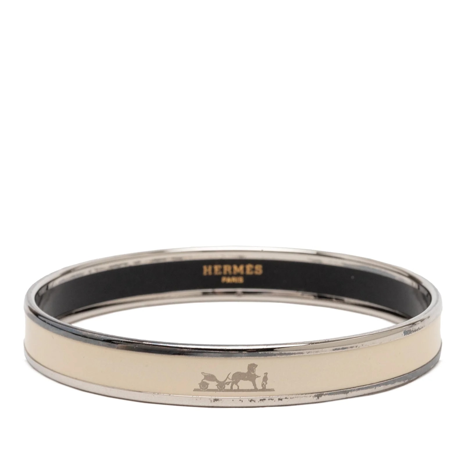 Hermès — Narrow Enamel Caleche Bangle 70 — Jewelry — resale