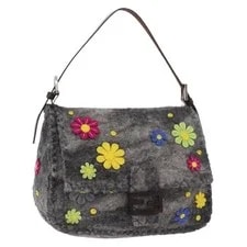 Fendi — Fendi Floral Mamma Baguette Felt Auth 185390SAM — Handbag — resale
