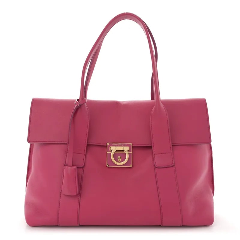 Salvatore Ferragamo — Medium Sookie Satchel Agata Rosa — Handbag — resale
