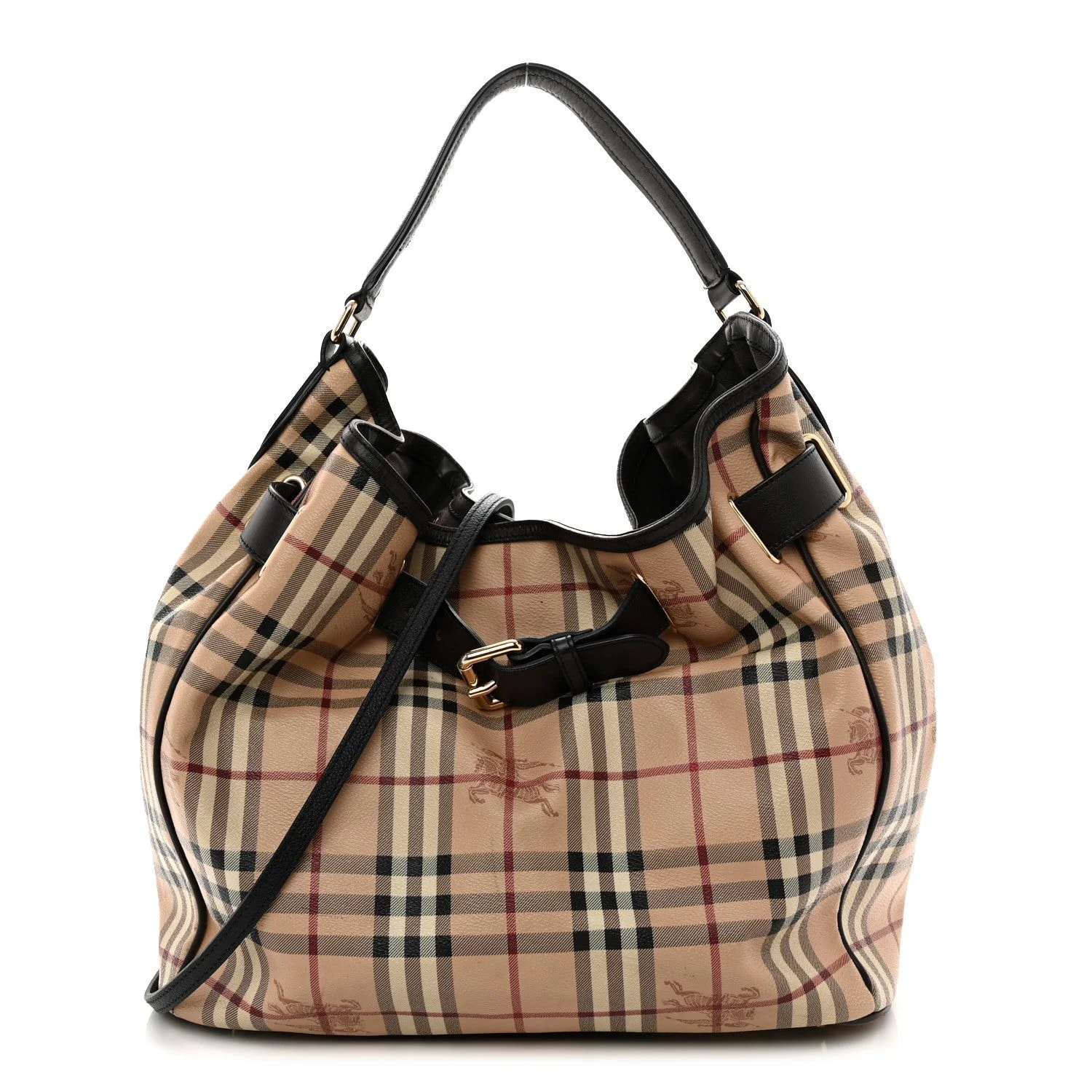 Burberry — Check Medium Walden Belted Hobo — Handbag — resale