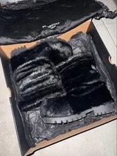 Balenciaga — 9.5US Balenciaga Alaska Fur Boots With Certificate of Authenticity Lim — Sneaker — resale