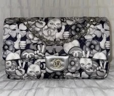 Chanel — Authentic Chanel Cat Emoticon Classic Double Flap Medium — Handbag — resale