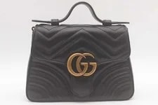 Gucci — Gucci Chevron Marmont Matelasse Top Handle Eb0626rxzsa — Handbag — resale