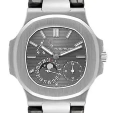 Patek Philippe — Patek Philippe Nautilus Moonphase White Gold 5712G Box Papers — Watch — resale