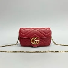 Gucci — Gucci GG Marmont Mini Chevron Chain Crossbody Auth — Handbag — resale