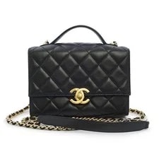Chanel — Chanel Matelassé Coco Mark Top Handle Flap Chain #BCB090 — Handbag — resale