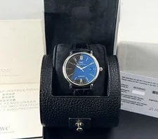 IWC — IWC Portofino Automatic Date Black Dial Black Leather Strap 40mm — Watch — resale