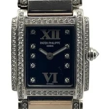 Patek Philippe — Patek Philippe Twenty-4 Black 18K White Gold SS Quartz #OK154 — Watch — resale