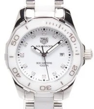 Tag Heuer — TAG Heuer Aquaracer Lady Steel & Ceramic Quartz White WAYD.BA0919 — Watch — resale
