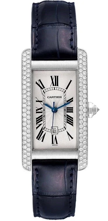 Worldofluxuryus — Cartier Tank 18K White Gold & Diamonds Lady's — Watch — resale